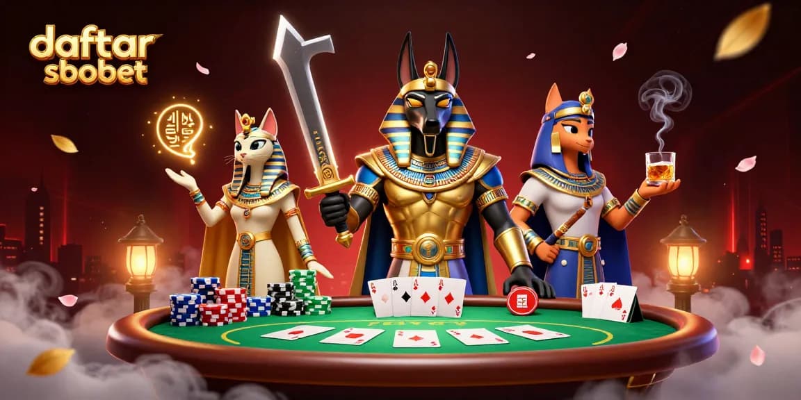 Engage in thrilling poker action with daftar sbobet, featuring vibrant characters and immersive game elements.