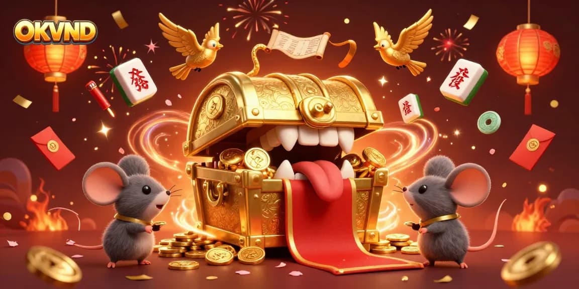 Explore thrilling gaming adventures with OKVND's engaging online casino atmosphere and vibrant visuals.