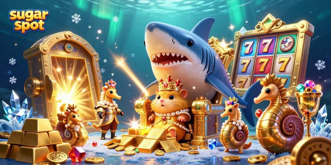 เล่นเกมน้ำตาลสล็อตด้วยความสนุกและโบนัสที่รอคอยอยู่ในภาพการ์ตูน 3D