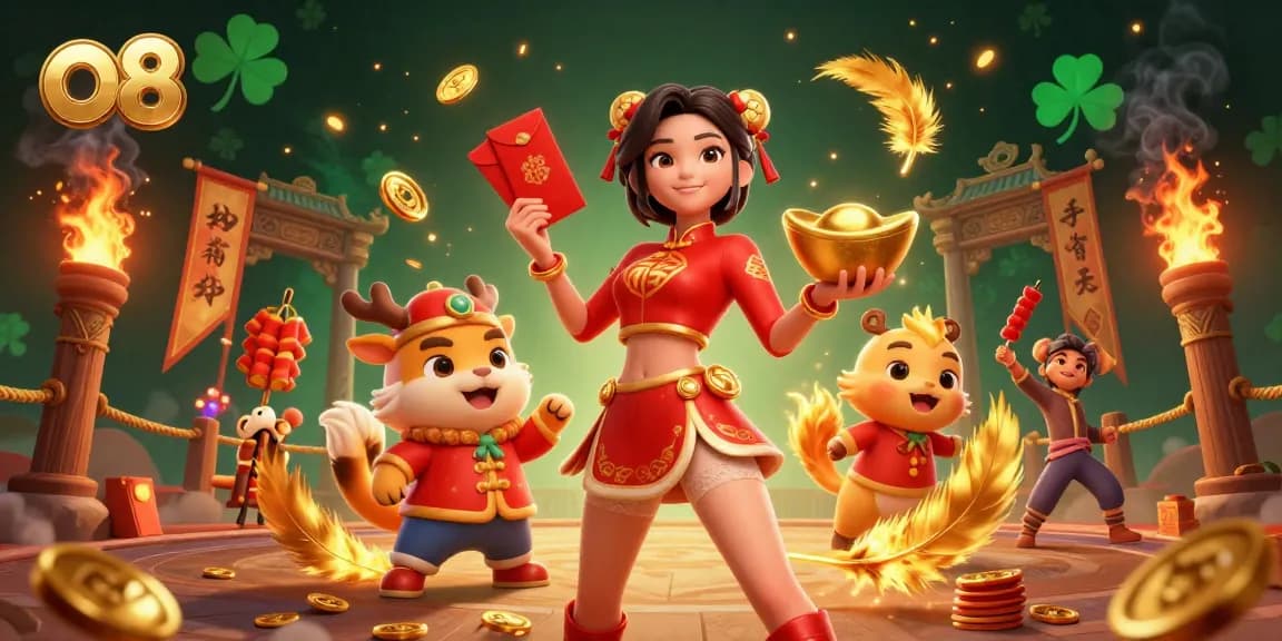 Engage in thrilling gameplay at O8, where Asian festive vibes blend with winning opportunities!