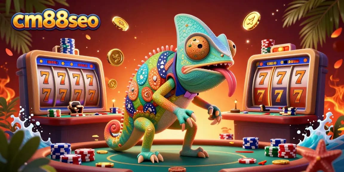 Engage with cm88seo at the vibrant casino scene featuring colorful characters and gaming action.