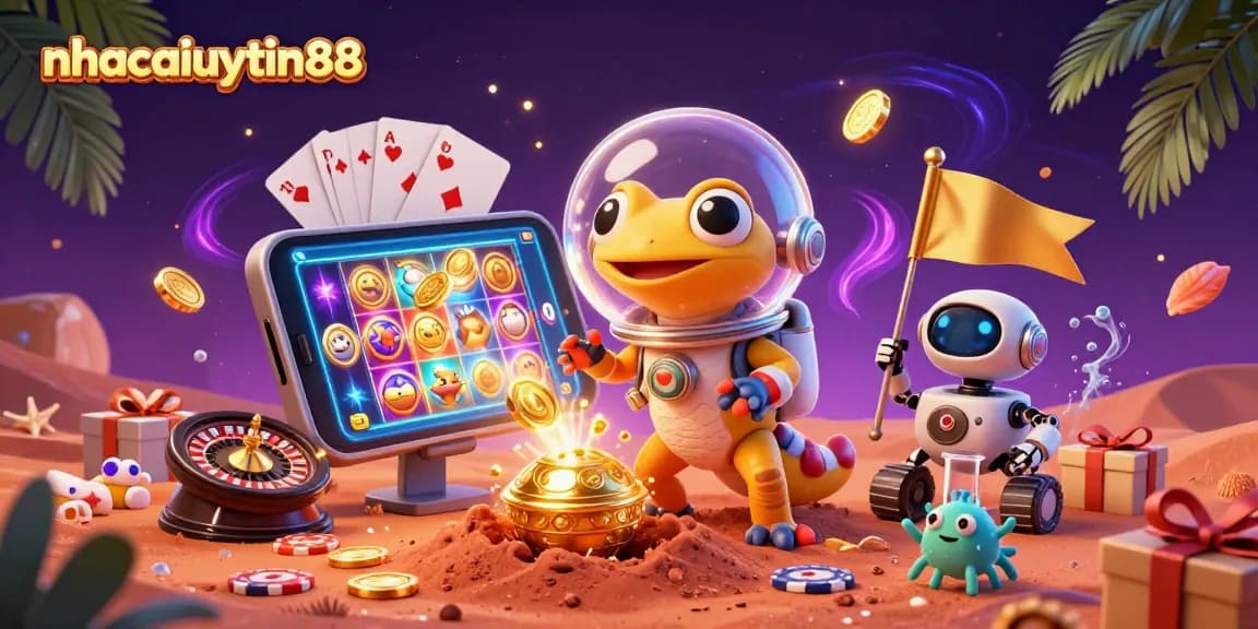 Experience interactive gaming adventures with nhacaiuytin88 in a vibrant casino setting.