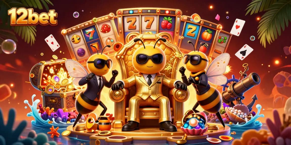12bet mang đến trò chơi đầy thú vị với các màn hình máy đánh bạc và kho báu ngập tràn vàng.