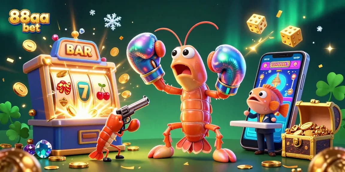 Engage in thrilling casino entertainment with vibrant elements showcasing 88aa bet's slot gaming experience.