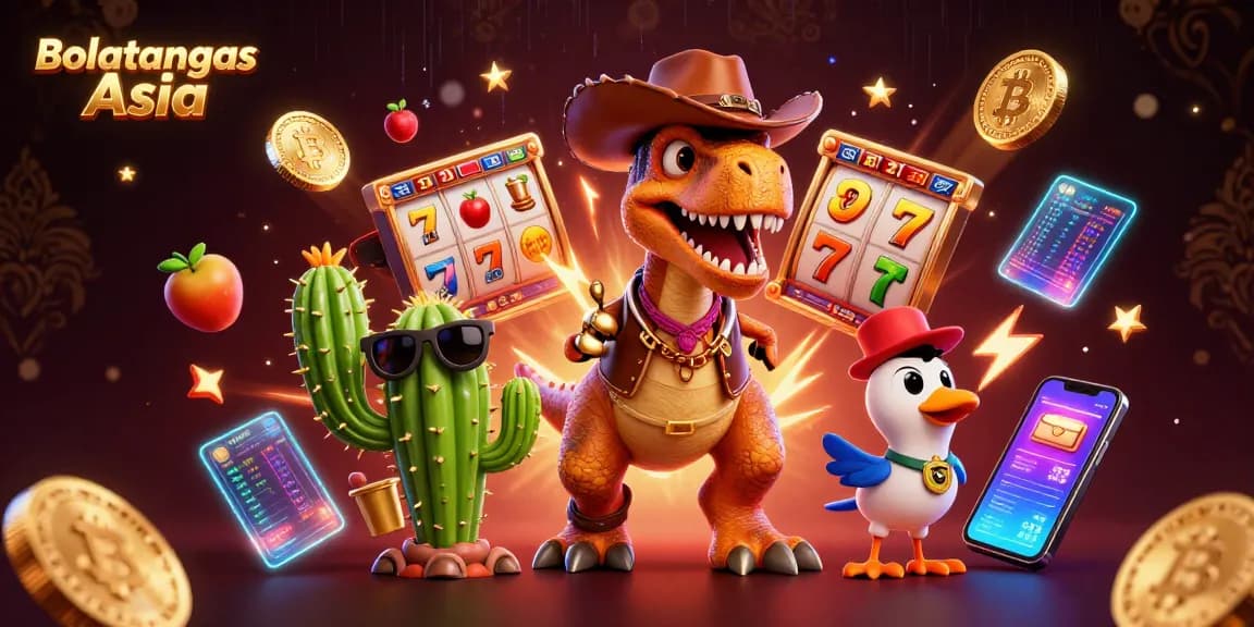Experience thrilling gameplay on Bolatangkas Asia with cartoon dinosaurs and slot games.