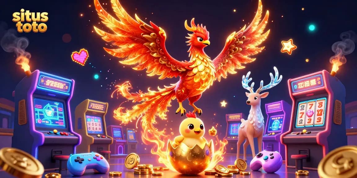 Experience thrilling action on situs toto with vibrant graphics, slot elements, and energetic characters.