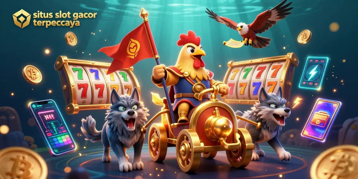 Spin the reels at our situs slot gacor terpercaya with this thrilling 3D casino scene.