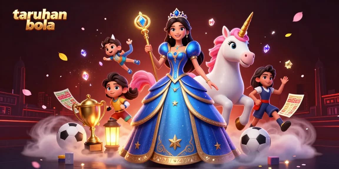 Elevate your taruhan bola experience with magical elements in a vibrant betting scene.