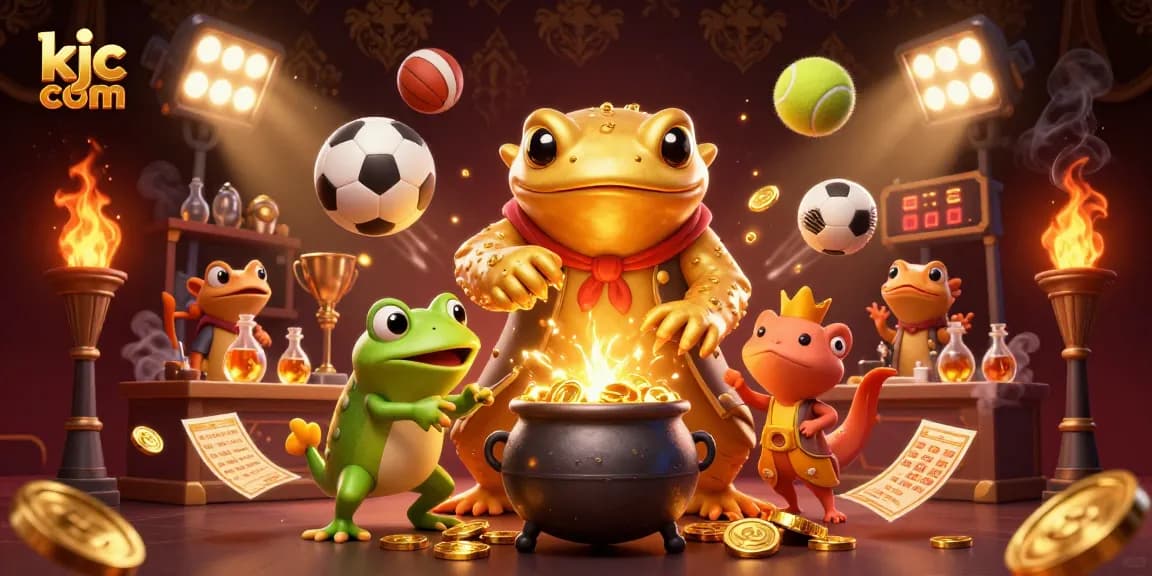 Experience thrilling gameplay with kjc com in this vibrant 3D casino illustration filled with action.