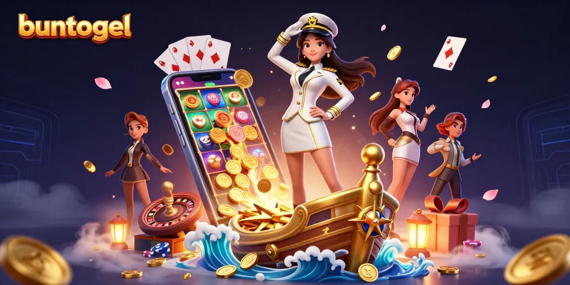 Experience winning strategies at Buntogel with a dynamic online gaming scene featuring slot games and treasures.