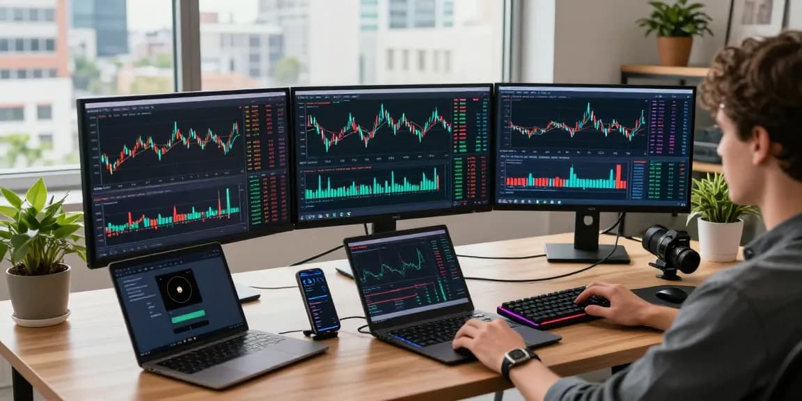 Play exchange trading workspace showcasing cryptocurrency charts, digital wallet, and DeFi platforms for secure trading.
