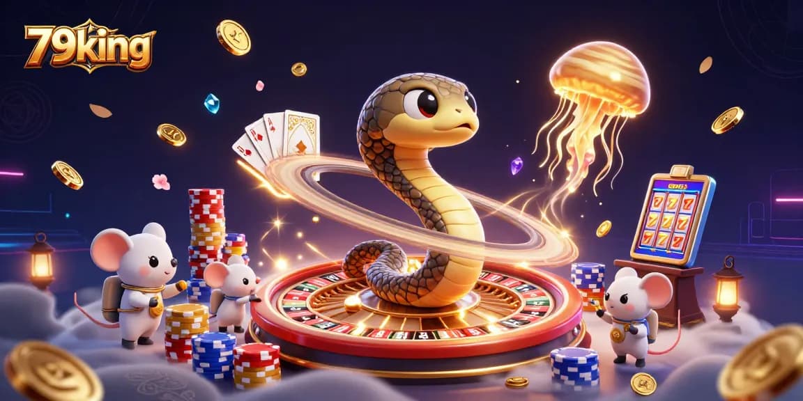 Engage in thrilling bets with 79king amidst dynamic casino elements in a cosmic atmosphere.