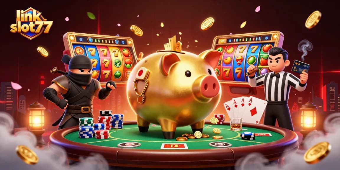 Experience thrilling gameplay with the link slot777 where fortune meets excitement in a vivid casino scene.