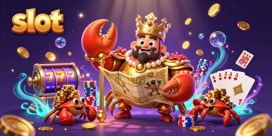 Menangkan slot dengan putaran emas dan harta karun dalam skenario kasino yang penuh warna.