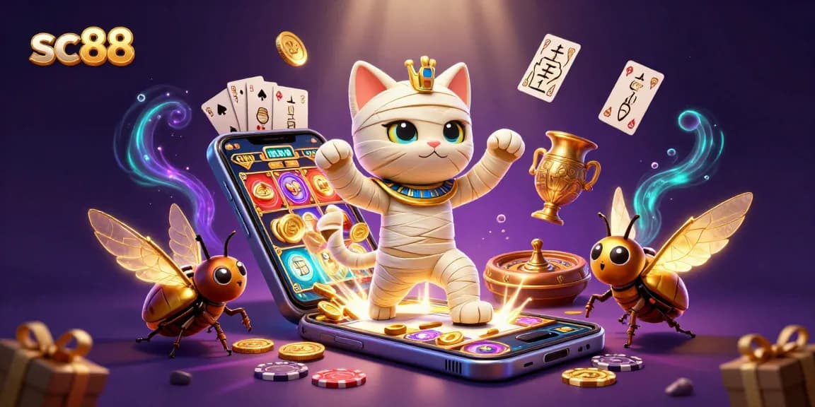 Experience thrilling gameplay at sc88 with a dynamic casino scene featuring vibrant characters and casino elements.