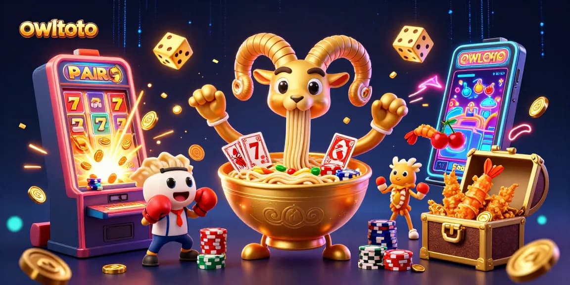 Join the action with owltoto's exciting 3D casino scene featuring vibrant characters and jackpot delights.