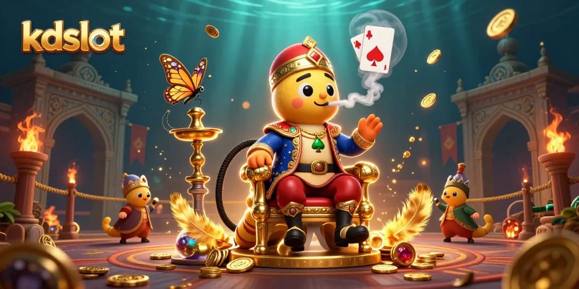Join the excitement at kdslot with vibrant casino elements and a captivating 3D illustration.