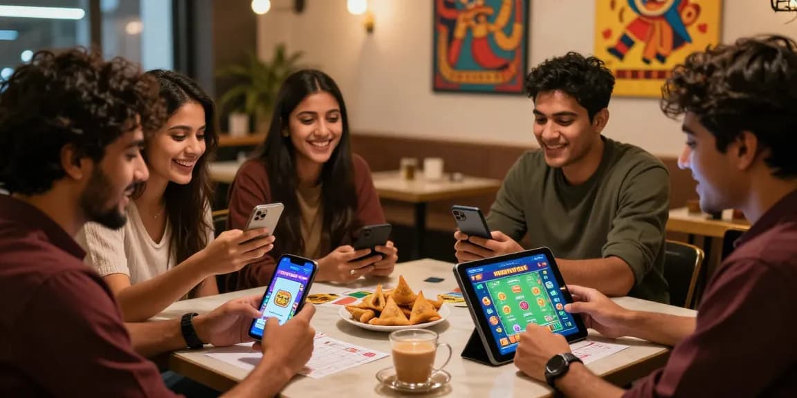 Start game with friends at a café while enjoying Teen Patti Gold APK excitement.