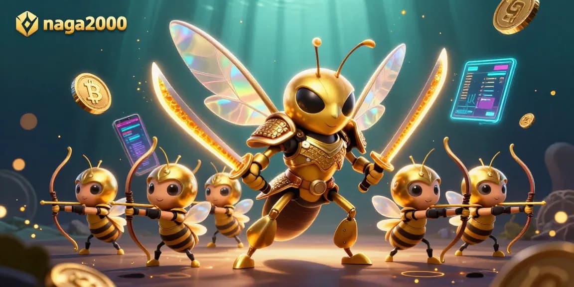Naga2000 permainan slot dengan karakter hornet emas dalam tampilan visual yang berwarna-warni menciptakan pengalaman bermain yang menarik.