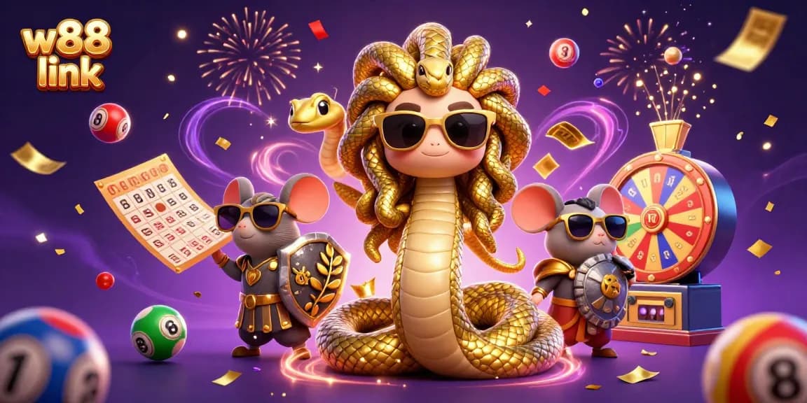Bettors unlock winning opportunities with the vibrant w88 link amidst a lively casino celebration.
