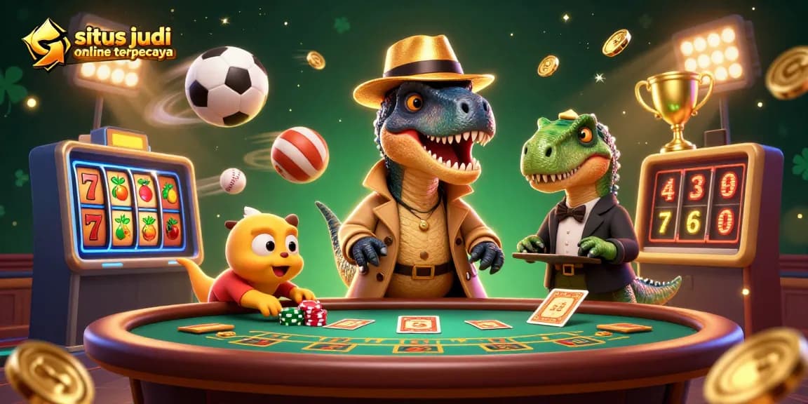 Visualisasi interaktif situs judi online terpercaya dengan elemen permainan slot yang menarik.