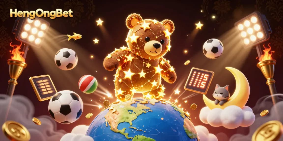 Engage with HengOngBet's thrilling gambling universe, featuring starry characters and dynamic game elements.