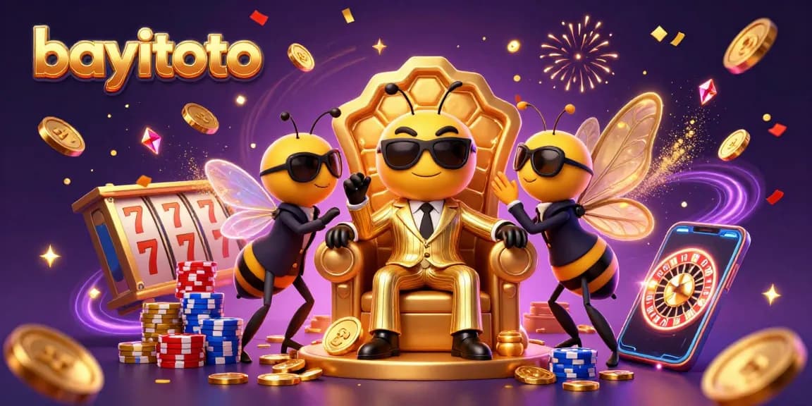 Experience thrilling jackpots at bayitoto with slot games, surrounded by vibrant casino elements.