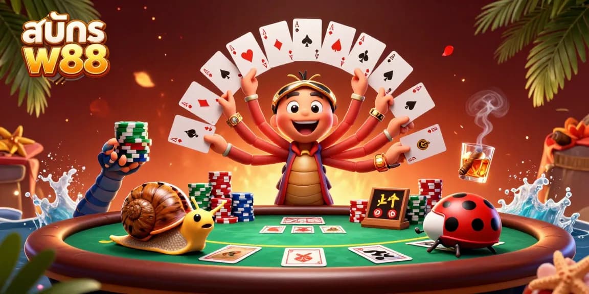 Experience the thrill of gambling with สมัคร w88, featuring dynamic casino characters and vibrant game elements.