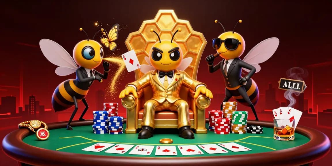 Win at gemwin with a vibrant 3D casino scene featuring a mob boss and poker elements.