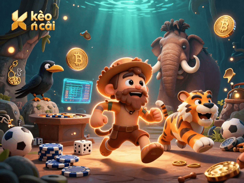 Engage with kèo nhà cái as the 3D caveman and sabertooth duo run a prehistoric casino.