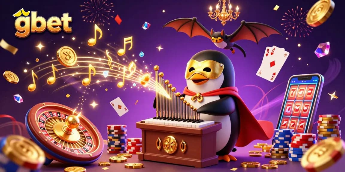 Experience the thrill of gbet with vibrant characters and exciting casino elements in a dynamic 3D scene.
