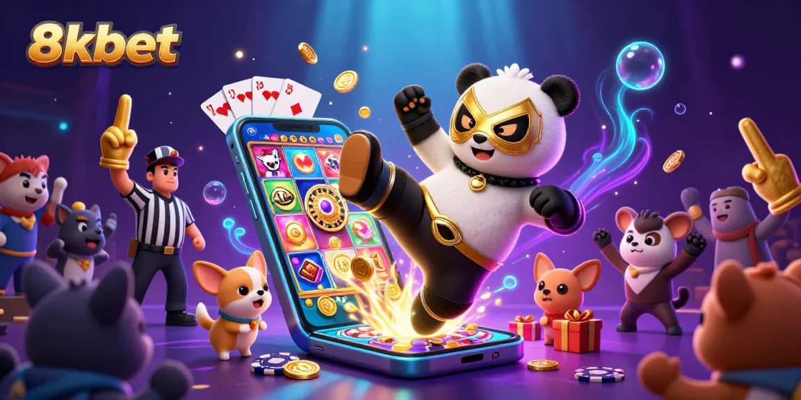 Spin to win big with 8xbet in this lively 3D casino scene featuring exciting gaming elements.