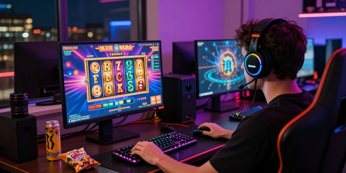 Pengguna slot88 bermain game slot online dengan fokus dan suasana modern.