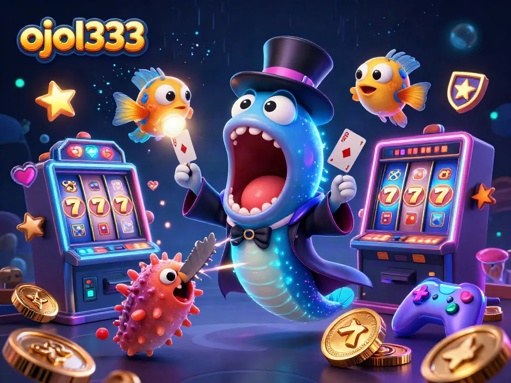 Experience thrilling card tricks in the enchanting scene showcasing ojol333's magical underwater casino world.