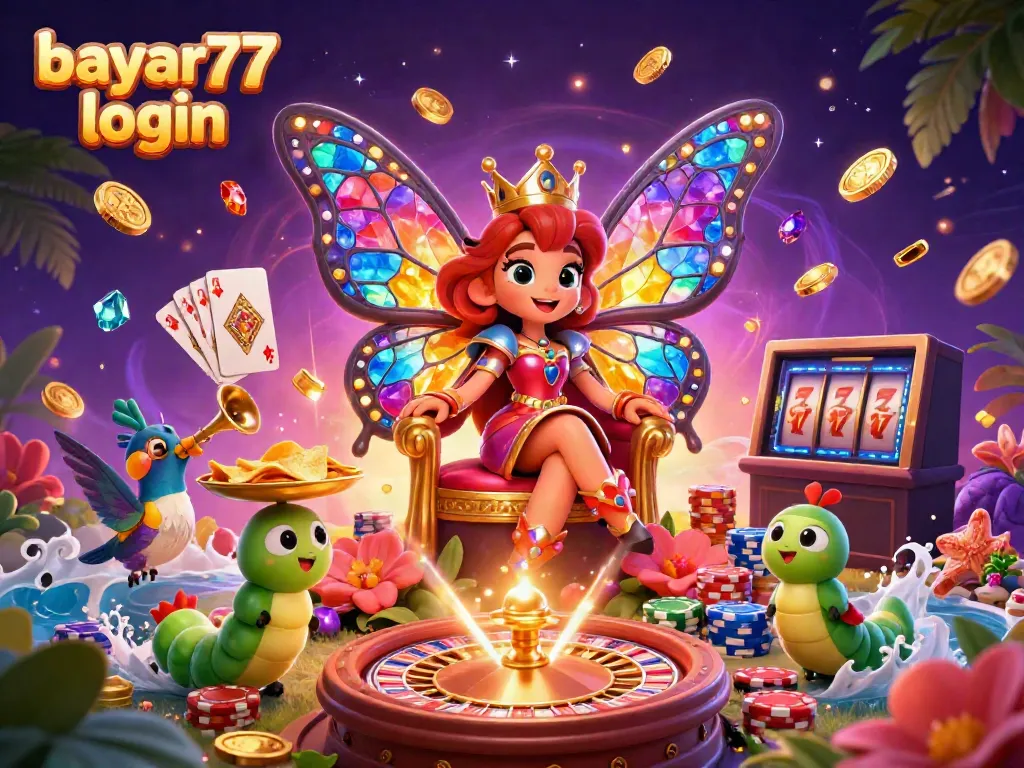 Experience seamless gaming with bayar77 login while engaging with vibrant casino elements and dynamic characters.