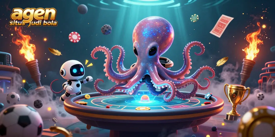 Engage with agen situs judi bola at an exciting sports betting scene featuring alien creatures.