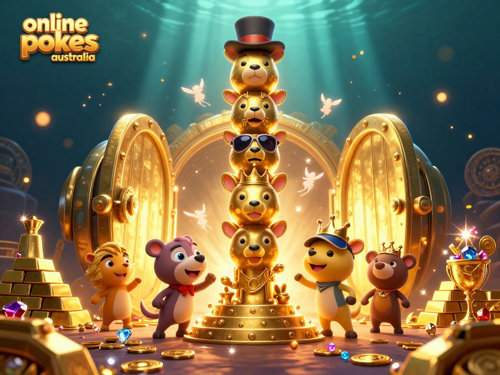 Play exciting online pokies Australia with vibrant totem and treasures bursting with gems.