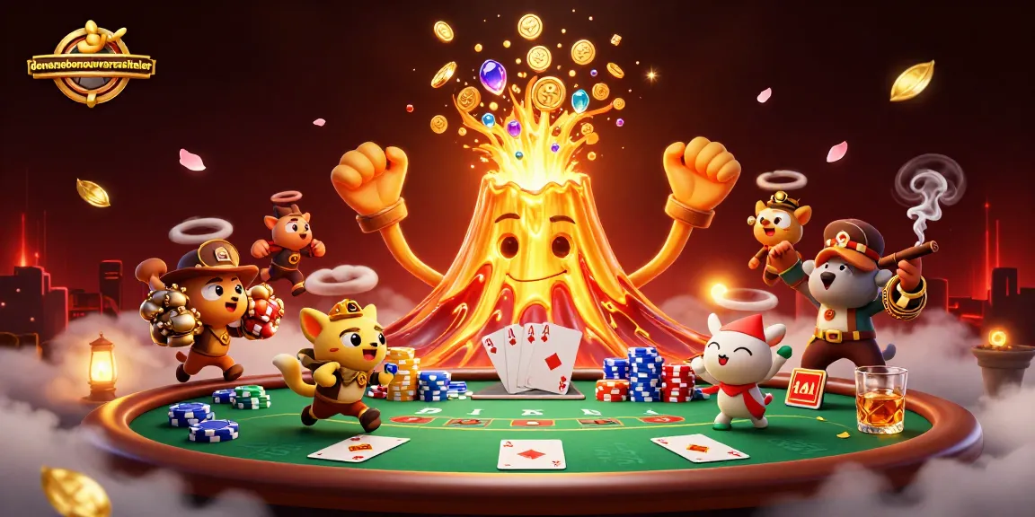 Experience unparalleled excitement with denemebonusuverensiteler; a 3D display of coins, volcano, and poker thrills.