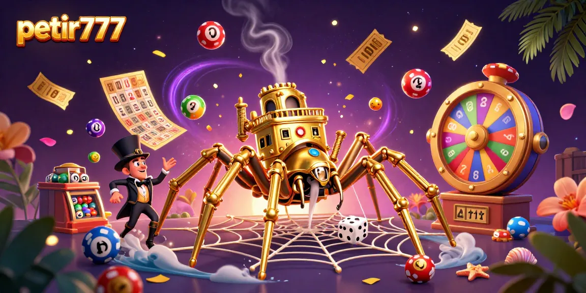 Experience excitement at petir777 with a dynamic lottery scene featuring vibrant game elements.
