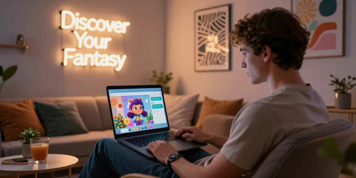 vibrant NSFW AI chat scene with interactive character designs and cozy ambiance