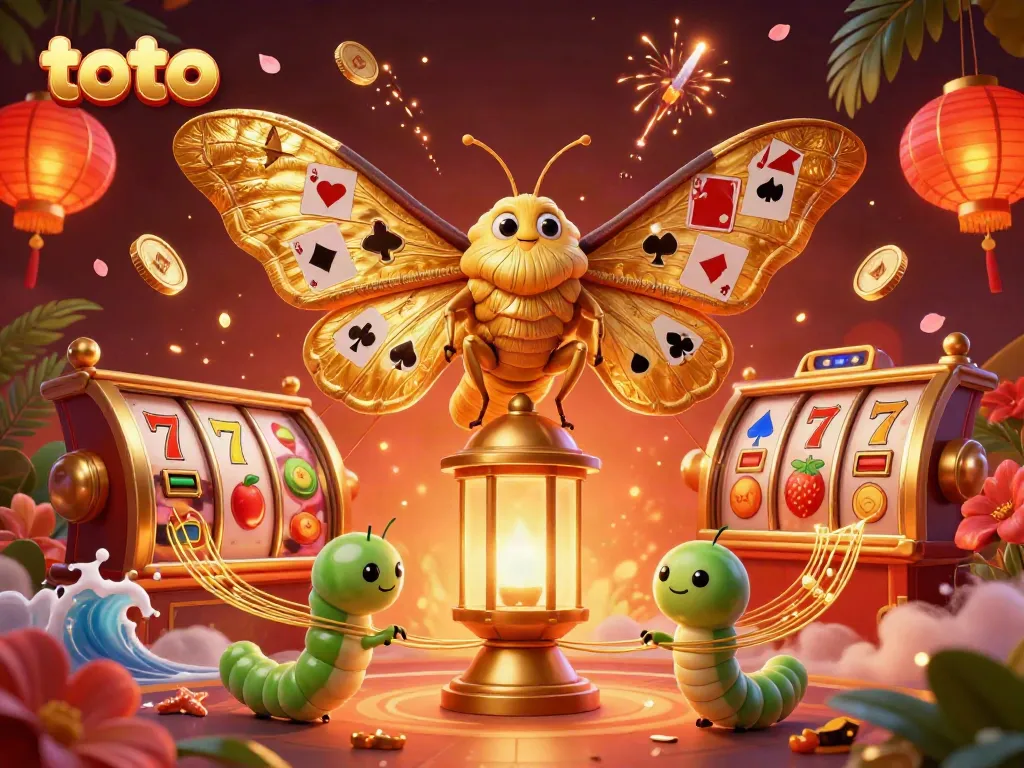 Engage with exciting slot gaming illustrated with the toto brand, featuring vibrant characters and casino elements.