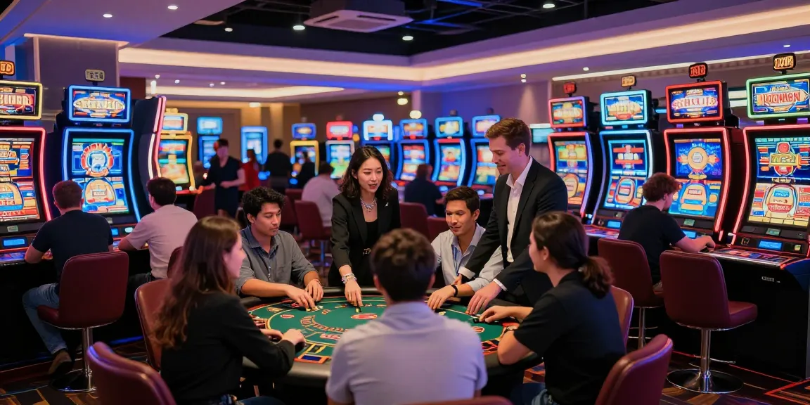 LUCK8 vibrant online casino scene with players engaged in thrilling games