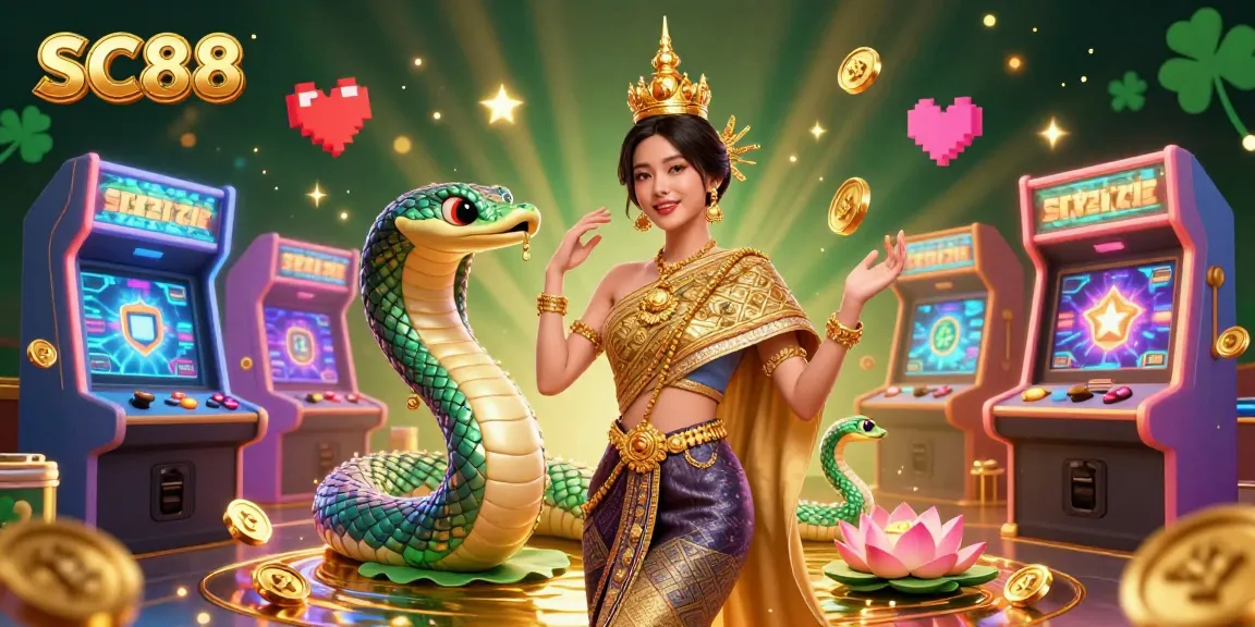 Engage in the vibrant world of SC88 casino games with a colorful 3D illustration featuring exotic characters and gaming elements.