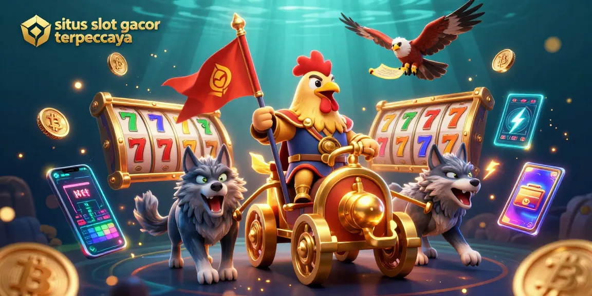 Spin the reels at our situs slot gacor terpercaya with this thrilling 3D casino scene.