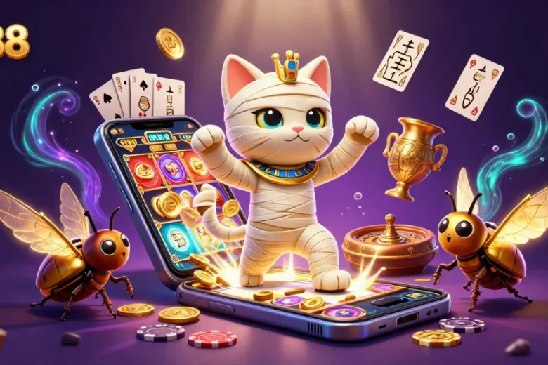 Experience thrilling gameplay at sc88 with a dynamic casino scene featuring vibrant characters and casino elements.