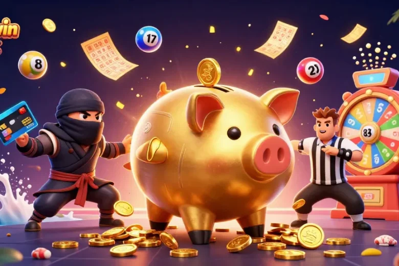 Engage with fun casino games at 789win link, illustrated with vibrant jackpots and dynamic characters.