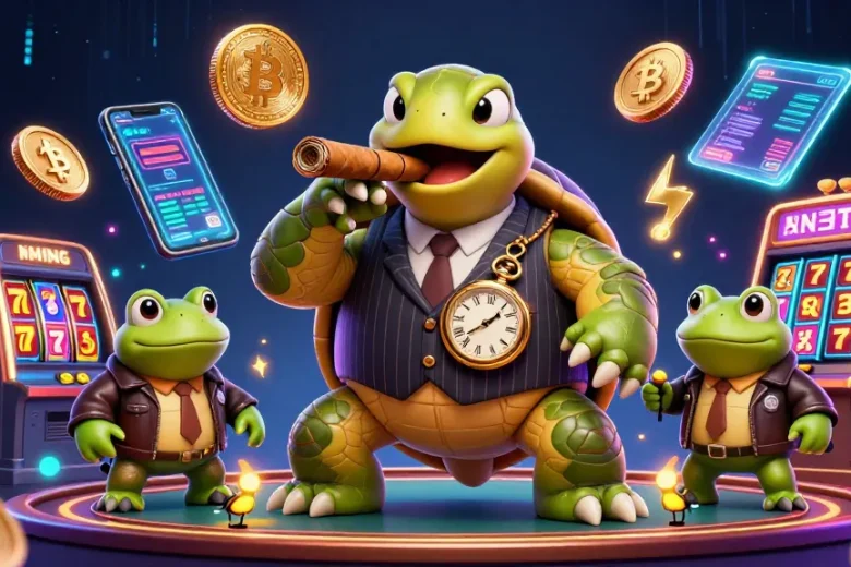 Win big at new123b with dynamic casino elements featuring a snapping turtle and bullfrog enforcers.
